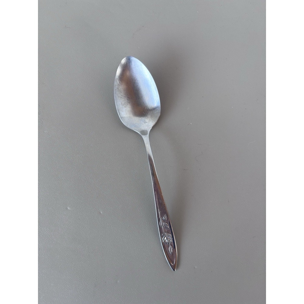 Oneida Community Stainless Dinner Spoon Floral Rose 8" Qty 1